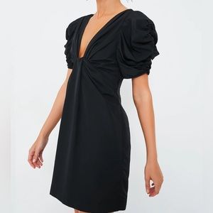 Tuckernuck Hyacinth house Tinsley puff sleeve mini dress size xxs black